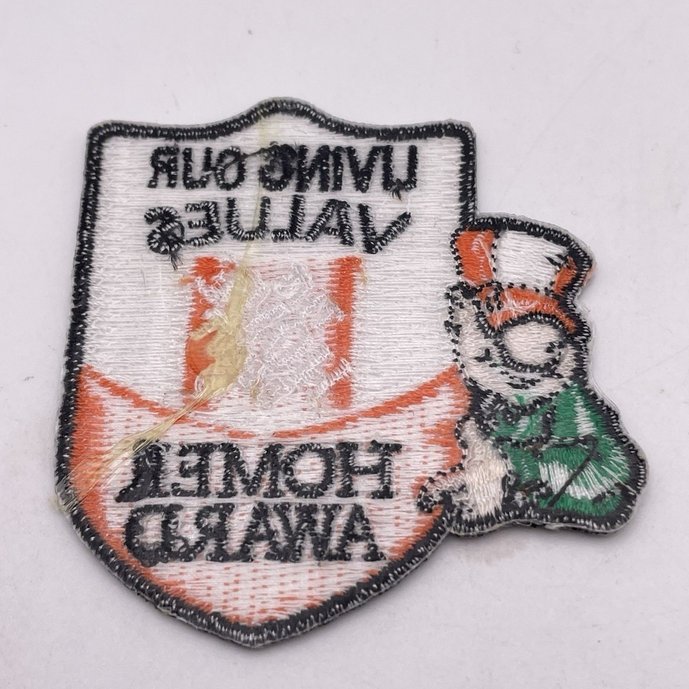 Homer The DIY Mascot Living Our Values Home Depot HOMER AWARD Patch 00WS - Picture 2 of 3